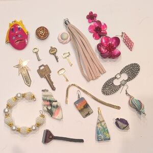 Pink Floral & Tassel Hair Accessory Set for Women